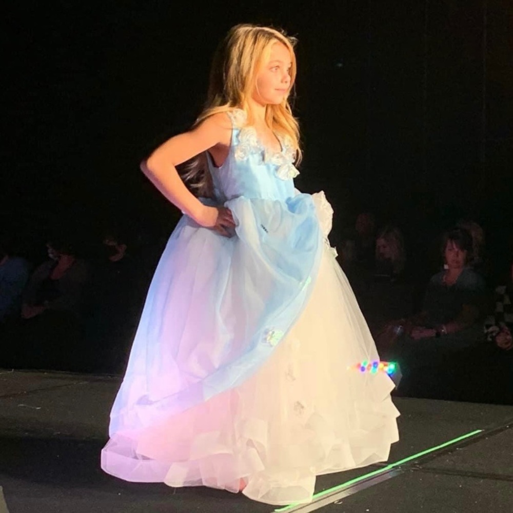 Girls Cinderella-inspired handmade princess ballgown
